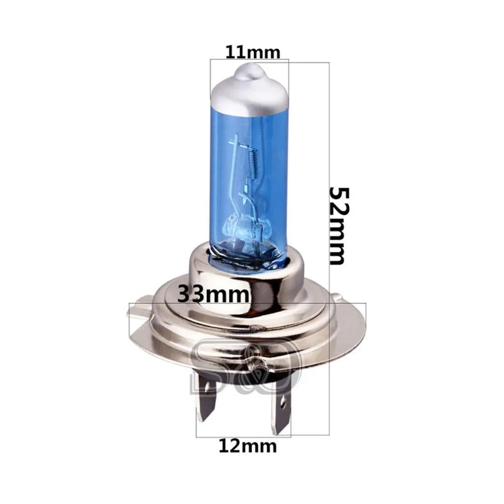 1pcs H7 100W 12V 55W Super Bright White Fog Lights Halogen Bulb High Power Car Headlights Lamp Car Light Source parking