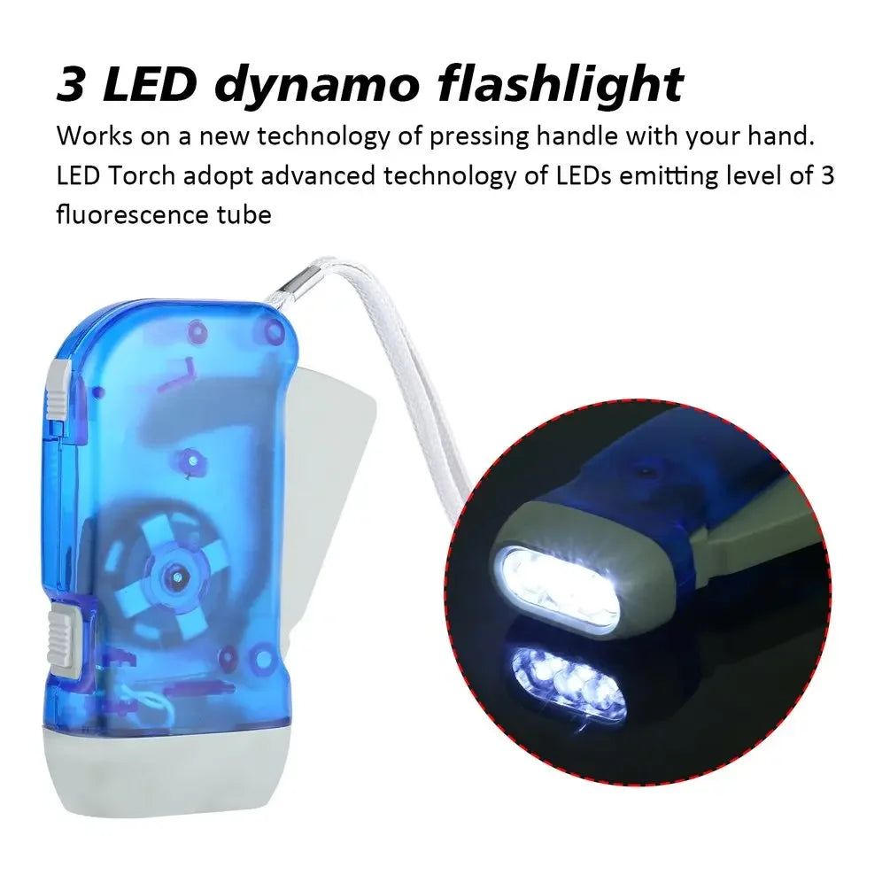 Lanternas Auto-Geradoras, Luz LED, Pressurizado e Recarregável, Ao Ar Livre Usado para Camping Noturno e Ciclismo, Rainproo