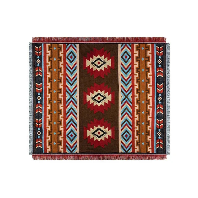 Ethnic Bohemian Mexico Blankets Outdoor Beach Picnic Blanket Striped Boho Linen Bed Blankets Plaid Sofa Mats Travel Rug Tassels
