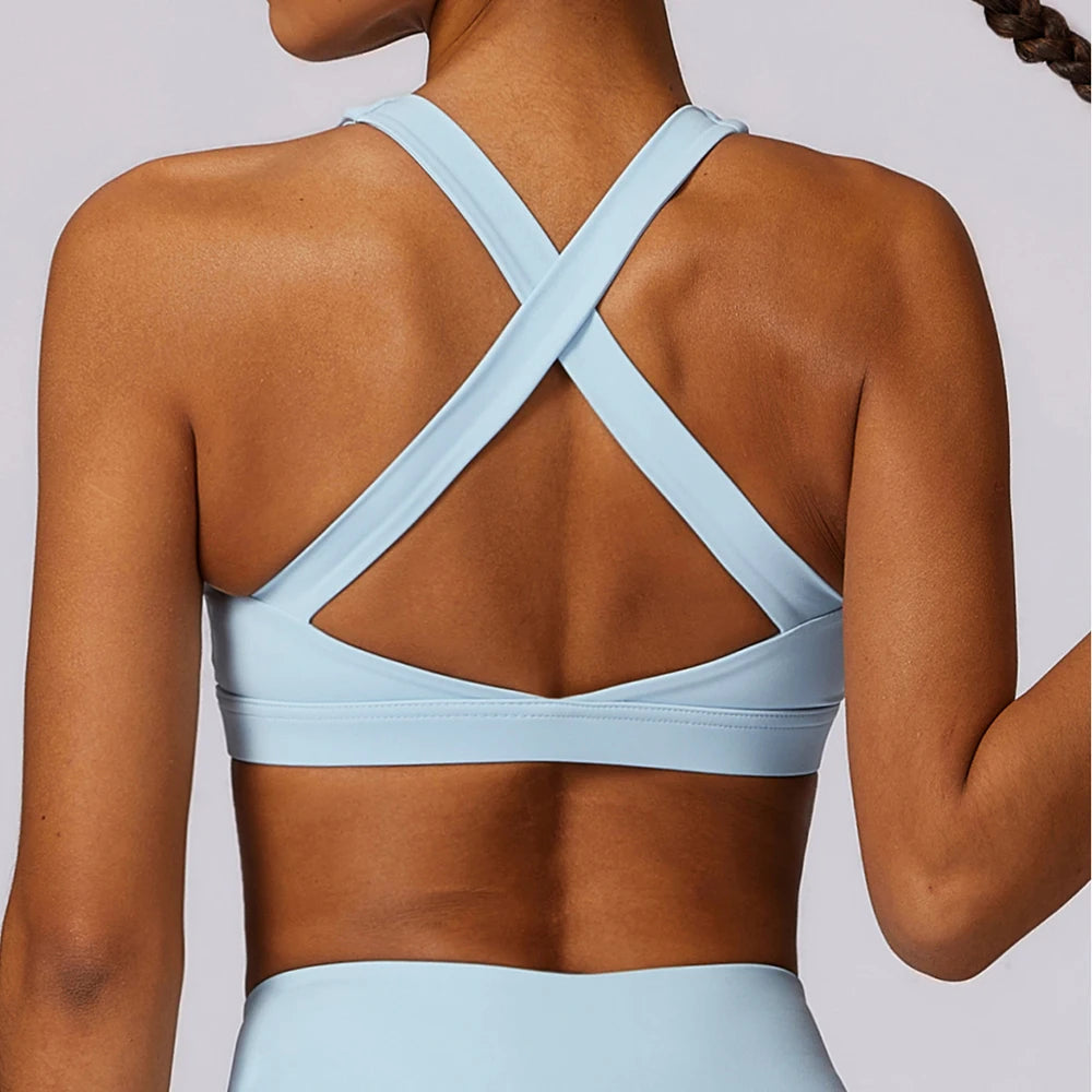 Womens Sports Tops Sexy Tank Top Shockproof high-strength Pilates Yoga Bra Outdoor Running Fitness Sports Underwear Gym Clothes