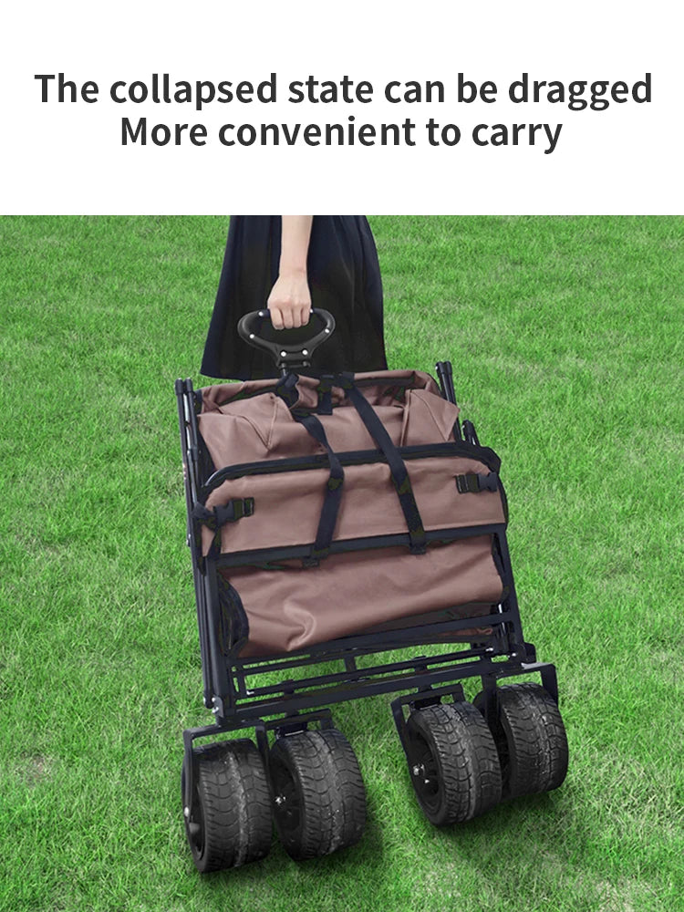 Extended camper, foldable rear-open camper, picnic cart, large-capacity grocery cart, shopping cart