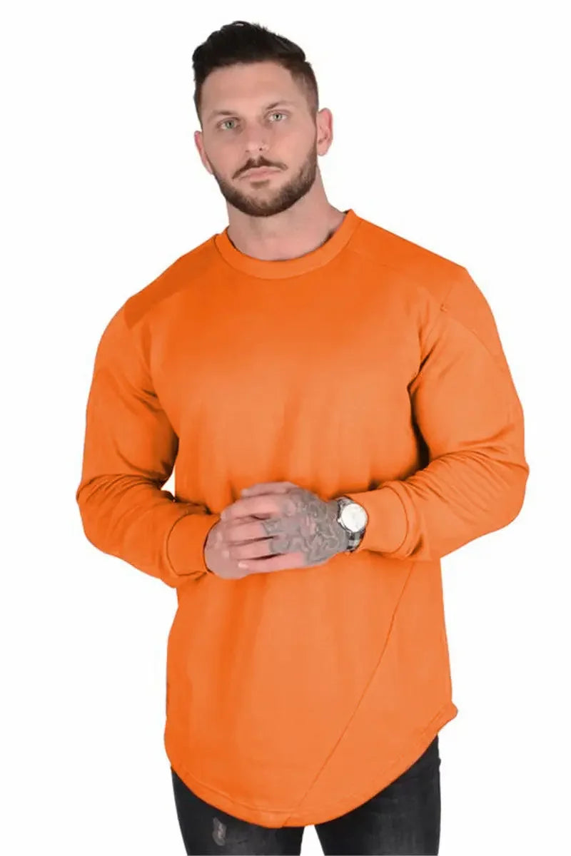 Tops Slim Fit Gym Tight T Shirts for Men Smooth Male Clothes Aesthetic Running Fashion Trends 2025 Casual Long Sleeve Bulk Emo A