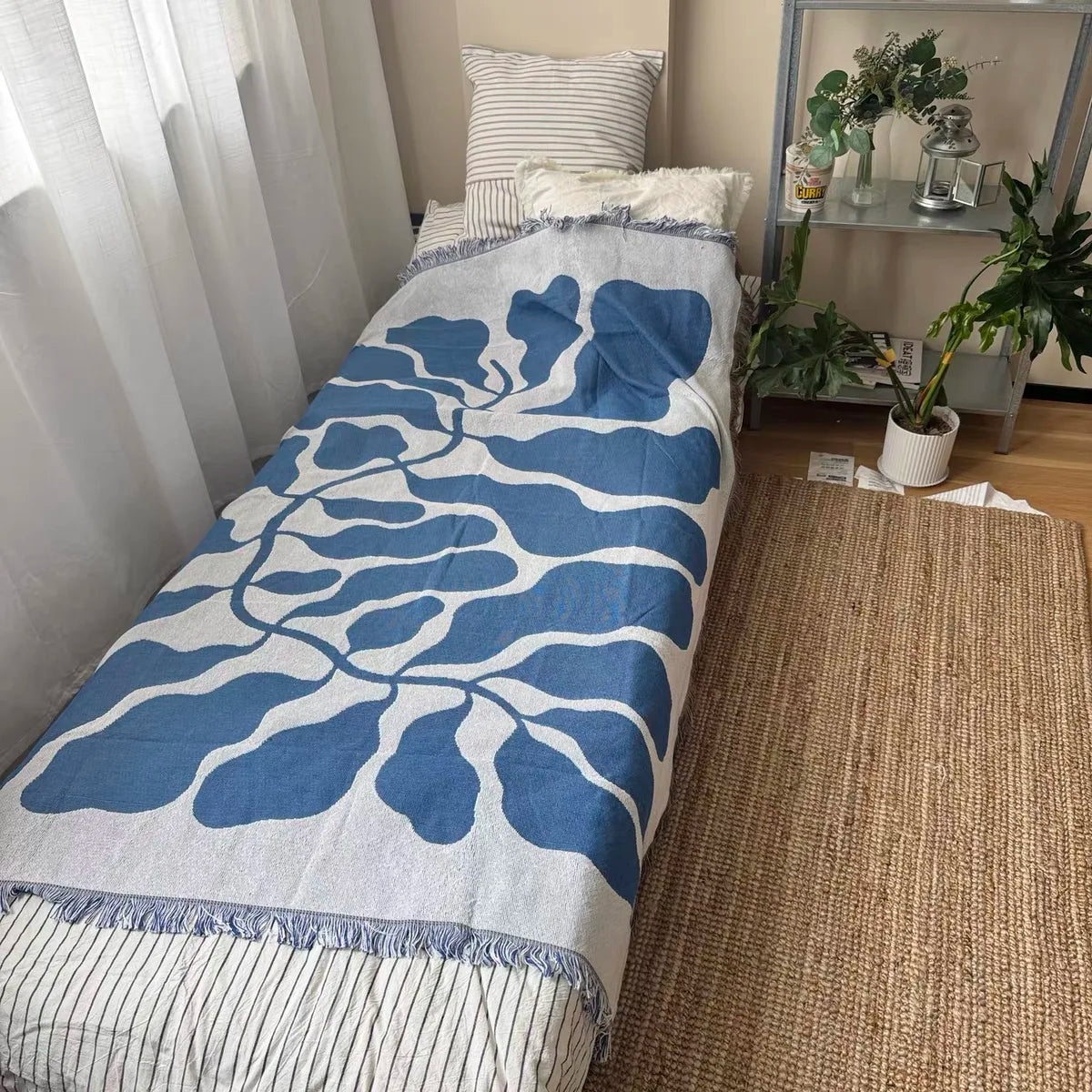 England Blue Blankets for Sofa Jacquard Cat Blanket Knitted Throw Sofa Blanket Bedspread Sofa Cover Tapestry Dropshipping