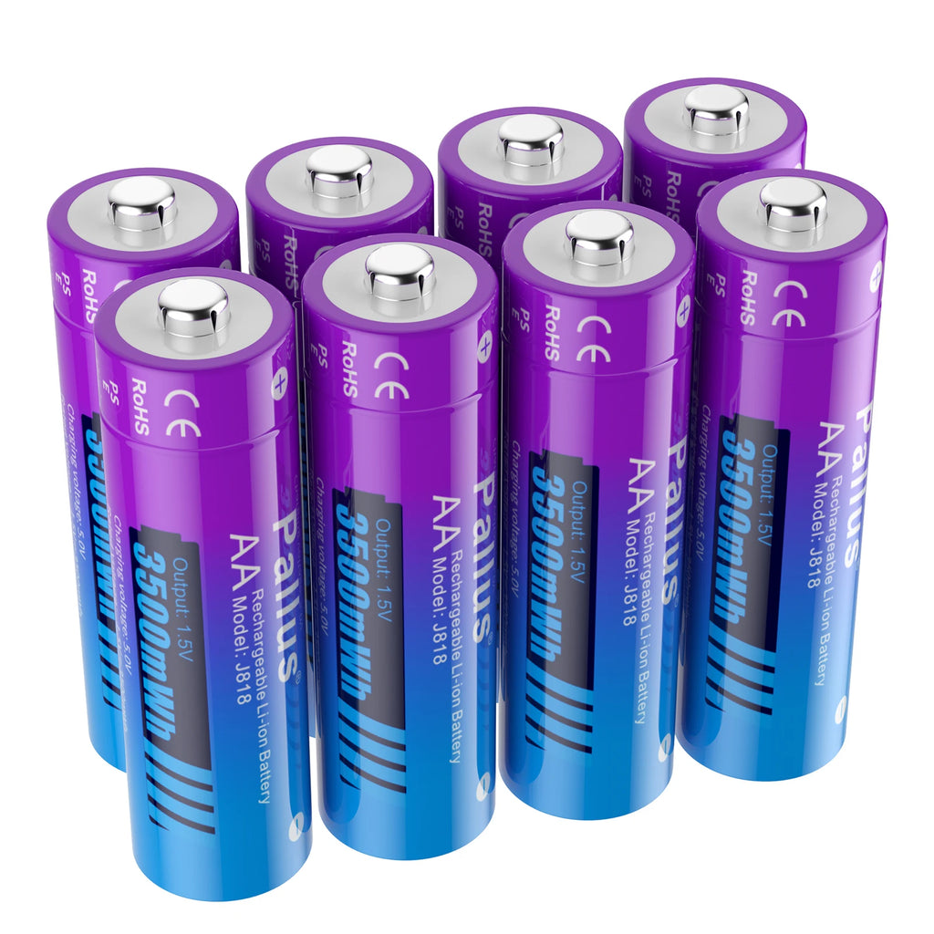Pallus AA 3A 3500mWh 1.5V Li-ion Rechargeable Battery ,aa Lithium Battery, Manufacturers Direct Sales, Cameras, Electric Toys,