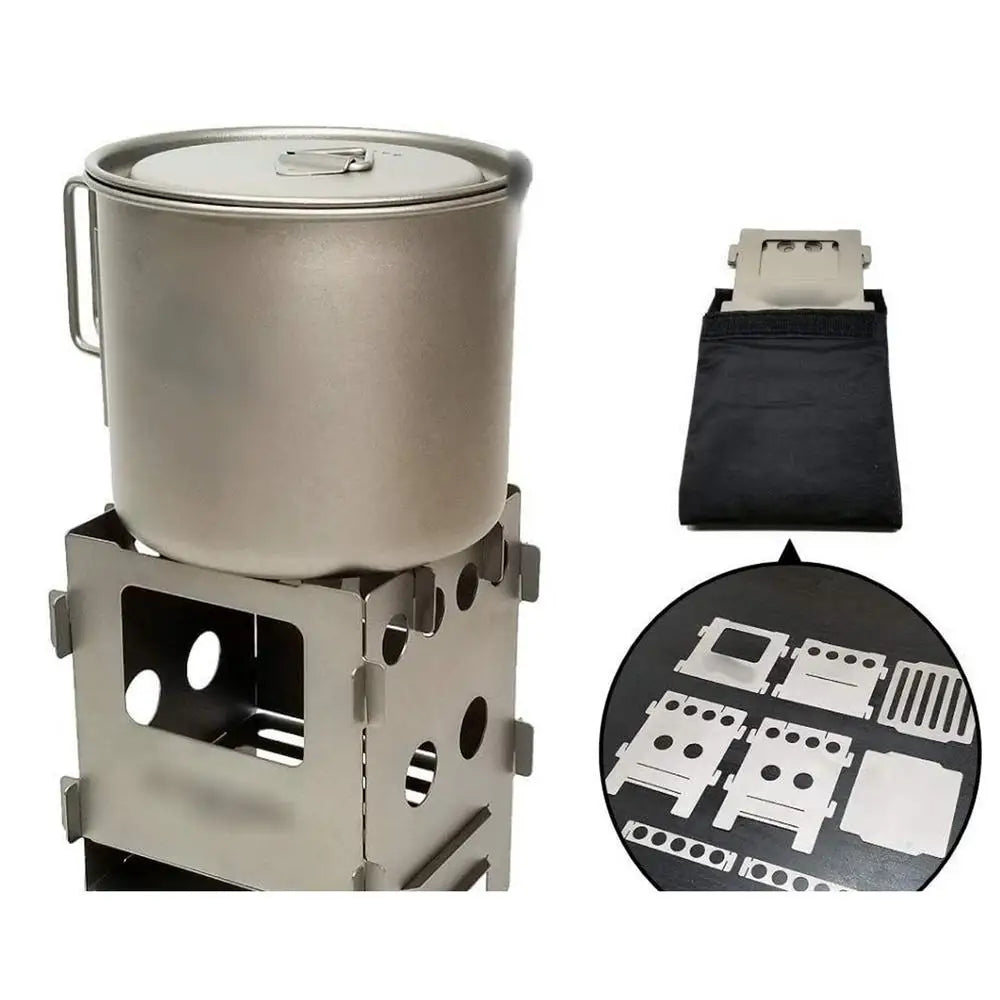 Camping Fire Pit Portable Campfire Grill And Stove Burner Compact Design Camping Stove Heat Resistant Outdoor Camping Grill Easy