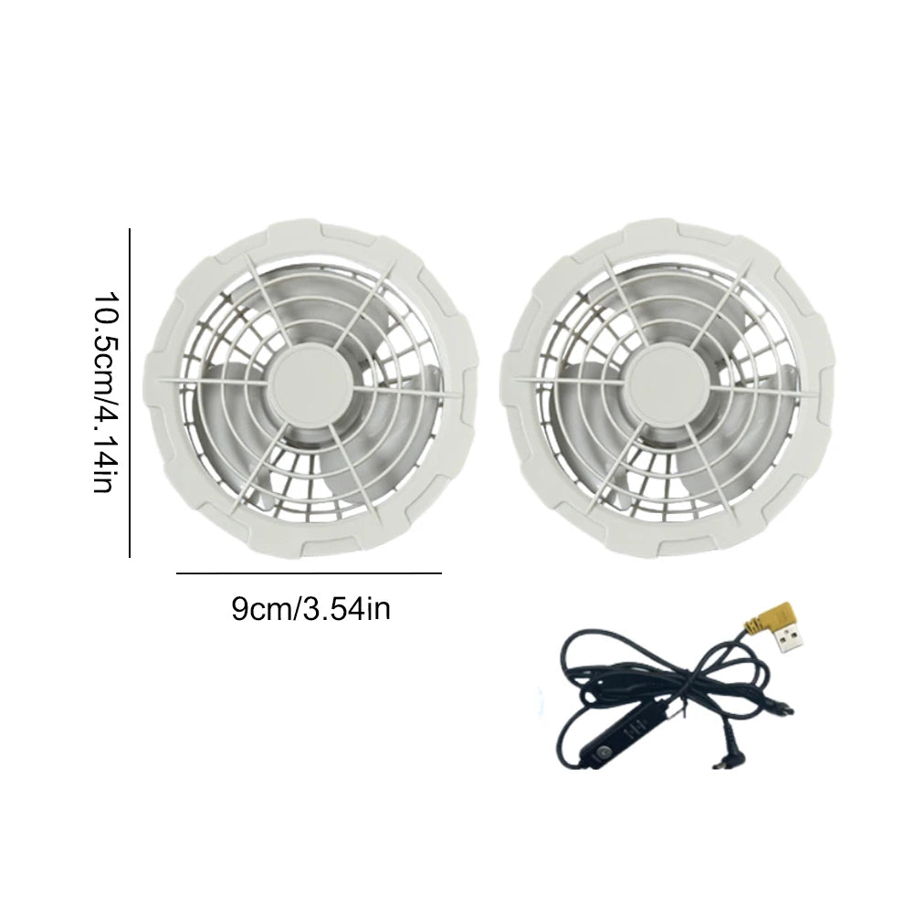 Cooling Vest Air Conditioner Clothes Heat Resistant Sleeveless Workwear Wearable Cooling Fan Vest for Summer Camping Fishing