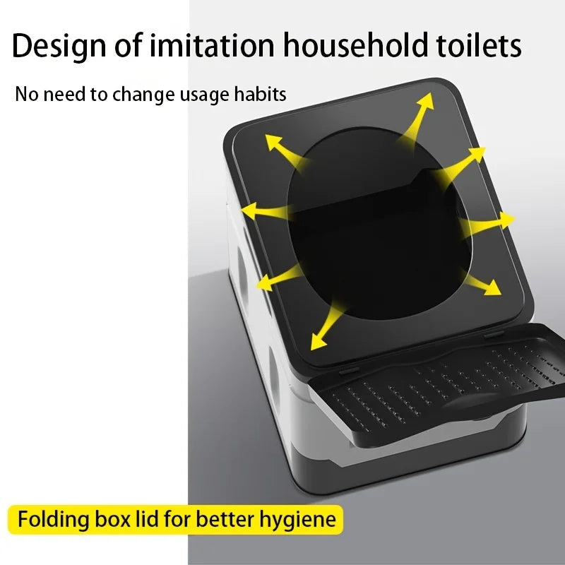 1 Portable Outdoor Toilet, Car Toilet, Foldable and Mobile Toilet, Suitable for Outdoor Camping, Hiking, Hiking, Tourism