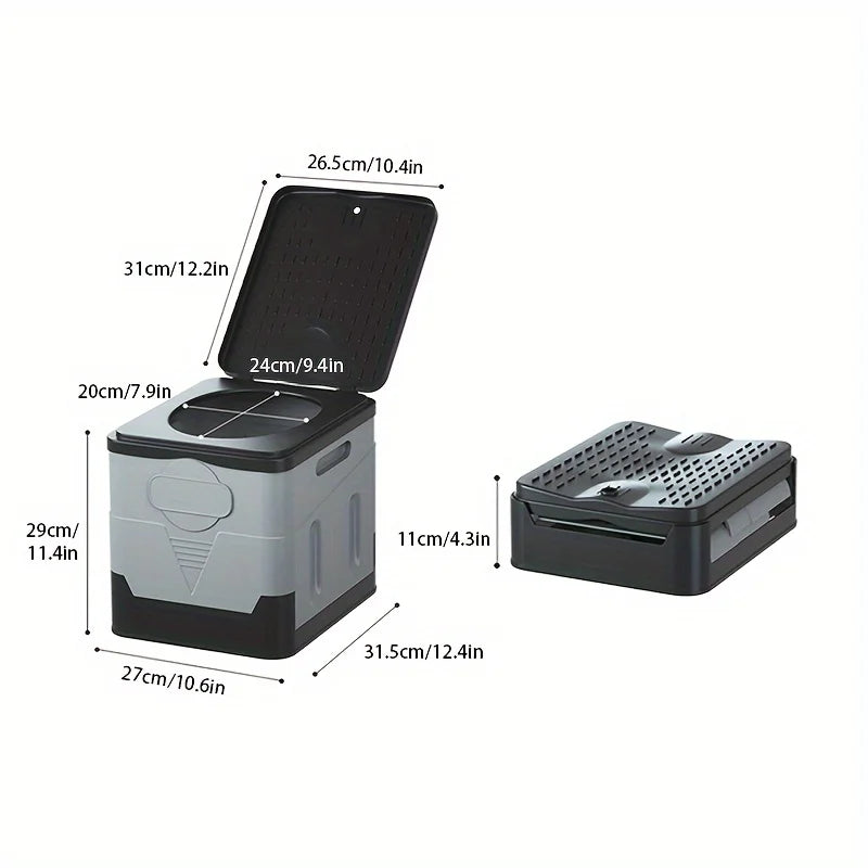 1 Portable Outdoor Toilet, Car Toilet, Foldable and Mobile Toilet, Suitable for Outdoor Camping, Hiking, Hiking, Tourism