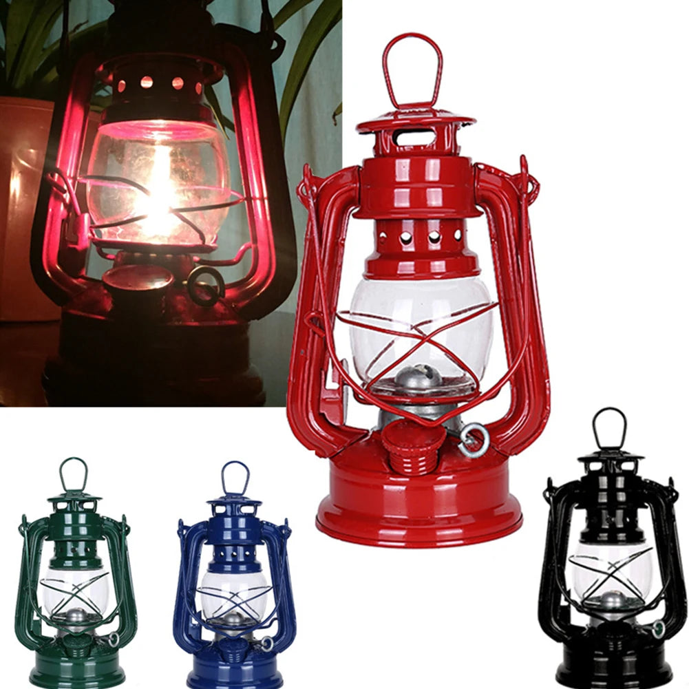 Lantern Vintage Oil Burning Lantern Hurricane Table Lamps With Handle For Camping Home Patio Portable Lanterns