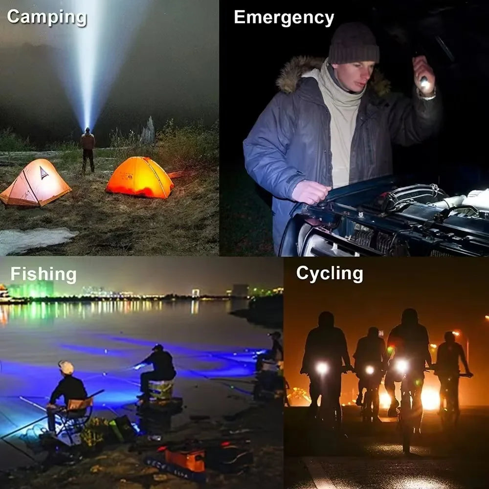 Rechargeable Light Lanterna Portable Rechargeable Led Lamp High Power Led Flashlight Fishing Camping Work Powerful Lamps Usb
