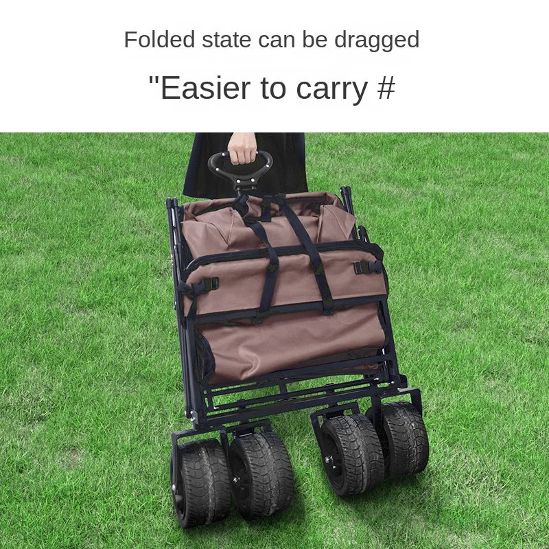 Extended camper, foldable rear-open camper, picnic cart, large-capacity grocery cart, shopping cart